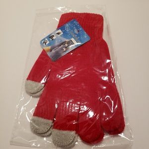 Gloves Touch Red or Black